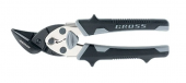Ножницы по металлу GROSS"PIRANHA",185мм,прямой и левый рез