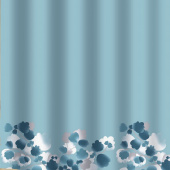 Шторка с рисунком 1,8х1,8 ХОХЛОМА на голуб.фоне Санакс 01-41
