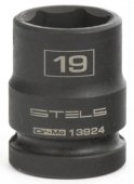 Головка ударная шестигранная STELS, 19 мм, 1/2", CrMo 	