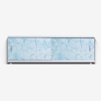 Экран для ванн 1,5м ОПТИМА пластик /голубой мрамор/